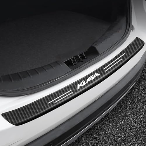 Protector De Parachoques Trasero De Coche para Kuga, Cubierta De Ajuste De Entrada De Puerta De Umbral De Maletero De Fibra De Carbono Antiarañazos, Tira De Protección De Entrada