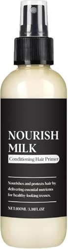 Prebase Acondicionadora Nourish Milk, Spray para el Cuidado del Cabello Suave, Mejora la Sequedad o el Frizz con Proteínas de Leche, Apto para Todo Tipo de Cabello