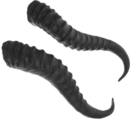 KOMBIUDA Artificial Sheep Antlers Headband DIY Costume Horns for Halloween Party Cosplay Props Plastic RAM Horns Accessory for Themed Animal Dress Up