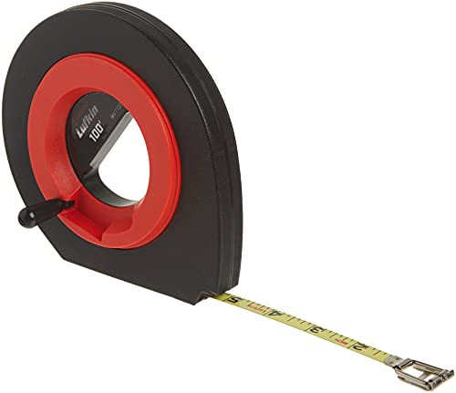 Crescent Lufkin 3/8 x 100' Hi-Viz® Orange Speedwinder® Yellow Clad Long Steel Tape Measure - HYT100