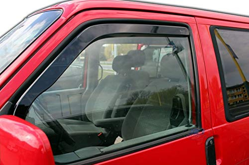 J&J AUTOMOTIVE | Windabweiser Passend Für Carawelle/Trans/Multivan T4 1990-2003, Heko Regenabweiser, Getönt, Set 2-Teilig, Vorne, Aerodynamisch