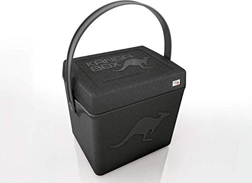 Kängabox® Kühlbox 20 Liter schwarz - Isolierbox für kalt & warm. Made in Germany, Outdoor Thermobox für Camping, Grillen, Picknick & Garten, Farbe wählbar