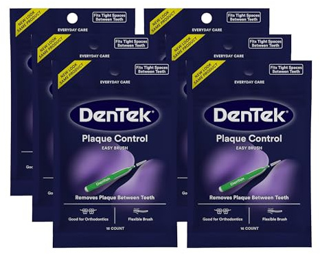 Dentek Easy Extra-Tight Spaces Interdental Cleaners Brush, Fresh Mint Green, 16 Count by DenTek