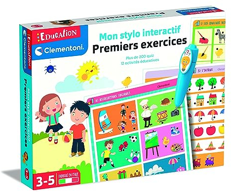Clementoni - 52093-ADN - Mon Stylo parlant - Premiers Exercises - Jeu éducatif, Dès 3 ans