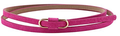 Damara Damen Super Schmal Poppig Jeans Kleid Belt Gürtel,Rosa