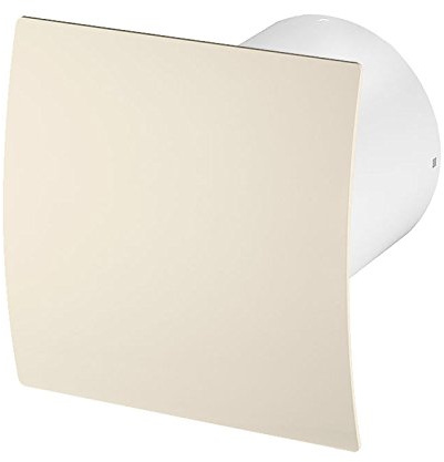 Ventilador extractor silencioso de 100 mm. Con panel frontal moderno, potente. Ventilador silencioso de bajo consumo para el baño o la cocina, KWS100 (color beige)