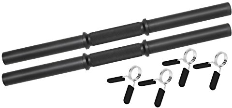 Bad Company Kurzhantelstange Black inkl. Federverschlüssen 30/31 mm I 2 Stück - 40 cm Hantelstange