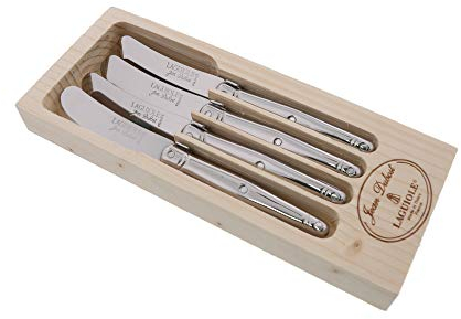 Laguiole Jean Dubost 4 TARTINEUR STD MANCHE TOUT INOX COF ALV NAT FILME