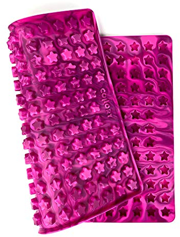 Collory Backmatte Hundekekse für MINI STERN (1,5cm) Leckerlis, Silikon Backform, Pralinenform, Schokoladenform, Hitzebeständig, Lebensmittelecht & Bpa-frei