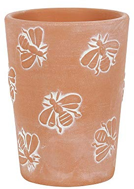 something different Small Terracotta Bee Pattern Plant Pot