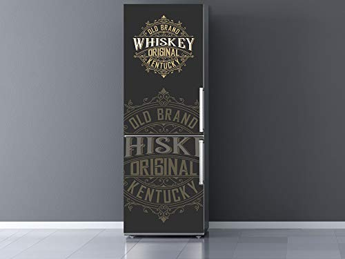 Oedim Vinilo Frigorífico Old Brand Whiskey, Vinilo Decorativo para neveras, decoración para cocinas, Pegatina Nevera