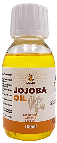 Snadi - Olio di Jojoba Biologico Puro Vergine | 100ml | Ecologico | Spremuto a Freddo | Ricco di Vitamina E | Ideale per Pelle Grassa e Capelli Fragili | Anti-età | Antiossidante | Naturale