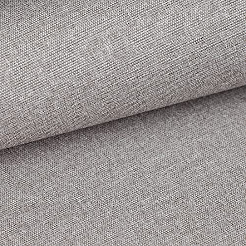 HEKO PANELS Tissus au Metre Ameublement Tissus au Metre pour Couture - Polyester Résistant à la Déchirure et Facile à Nettoyer - Tissus Ameublement pour Fauteuil Chaise et Sofa - Beige Gris