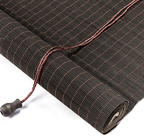 ZH-VBC Bambusrollo Fenster, Schnurzug Sichtschutz Jalousie, Schattierungsrate 55% Holzrollo, für Außen/Innen/Garten/Restaurant, Anpassbar, 60cm / 80cm / 100cm / 120cm / 140cm Breit,140x200cm