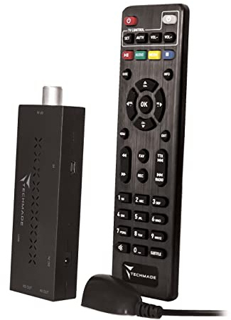 TECHMADE Decoder STICK Techmade| Digitale Terrestre DVB T2 HDMI TV Stick, Dolby Audio HD 1080P Decoder DVB-T2 HD Smart TV/ Riproduzione Multimediale Con Telecomando 2 in 1