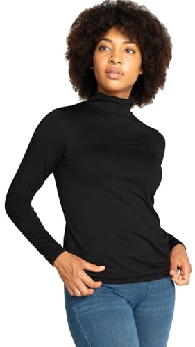 LAPASA Damen Stehkragen Thermounterhemd, Innenfleece Thermounterwäsche langärmliges Thermo-Shirt Funktionsunterwäsche Oberteil (L87 Warm/L89 Wärmer/L116 Extra Warm)