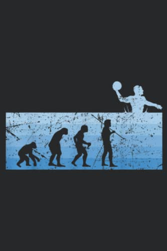 Water polo evolution water polo player water sports ball Pretty: Lined Journal Notebook To Do Schedule, Medium 6x9 Inches, 120 Pages, Printed Cover