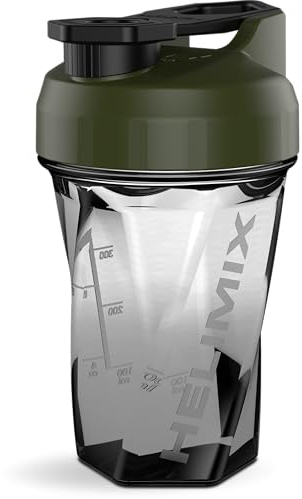 HELIMIX 2.0 591ml Shaker Proteine Senza Sfera - Borraccia Protein Vortex Blender | Miscelatore Palestra Senza Grumi, Tritan, BPA-Free, Lavabile in Lavastoviglie, Portatile, Antigoccia, White
