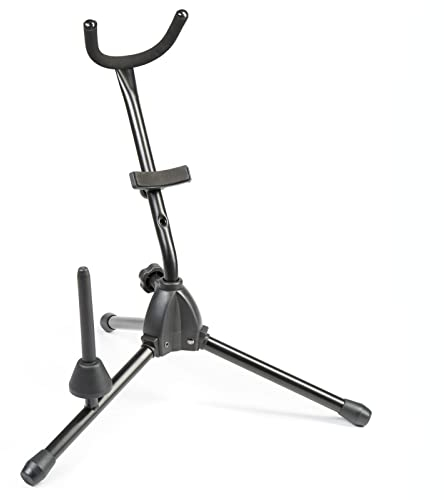 MUSIC STORE, Saxophonstativ, geeignet für Alt/Tenor Saxophon und Klarinette, Ständer für Holzblasinstrumente