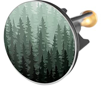 Arteneur Waschbeckenstöpsel 40mm Tannenwald – Edelstahl Excenterstopfen mit extra Schwerer Messingschraube für stabilen Halt | Universeller Abflussstopfen für Waschbecken
