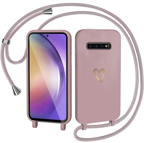 CaseLover Handyband für Samsung Galaxy S10 Hülle mit Band, Pink