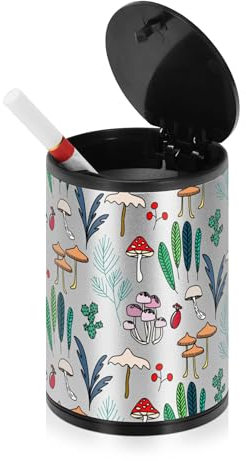 Rauchfreier Aschenbecher für Zigaretten mit Deckel, Edelstahl, tragbares Autozubehör, Zigarettenstopfbuchse für Strandwagen