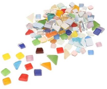 Tesselles mosaique Carreaux de mosaïque 200g, plaques de verre mosaïque de couleurs mélangées, pierres, plaques de cristal de verre Mosaique verre (Color : Multicolors)