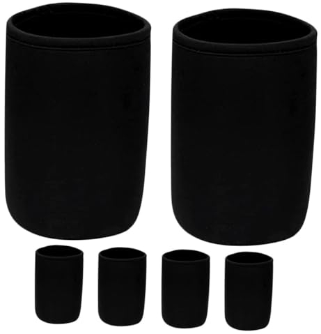 YARNOW 6Pcs Black Mason Jar Sleeves 16Oz Sprouting Jar Covers Hydroponic Bottle Light Shades Protectors for Wide Mouth Jars Seed Germination and Home Gardening