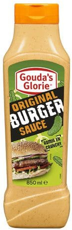Gouda´s Glorie Original Burger Sauce - 2x 850ml - cremige, knusprig und soße Sauce, Amerikanischer Stil perfekt für Burger, Hähnchen, Pommes, Rindfleisch, Wraps und Gemüse warm und kalt genießbar