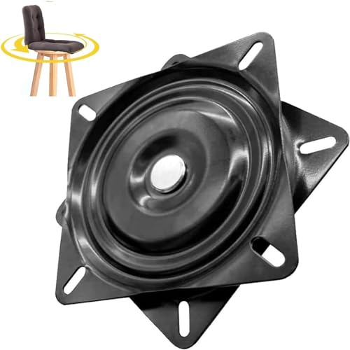 Rcbzzp Universal Möbel Drehteller, Metall Möbel Drehteller, Drehbeschlag Schwerlast, 360° Grad Swivel Drehteller, 177 * 177 * 28 mm, 260 kg Tragkraft, Für Hocker, Tische, Bücherregale (7 inch)