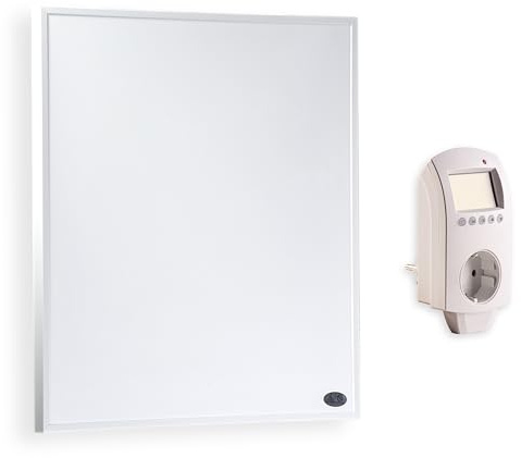 Infrarot Heizung mit Thermostat 130 Watt - 5 Jahre Herstellergarantie - Elektroheizung mit Überhitzungsschutz - Heizt nach dem Prinzip der Sonne (130 W)