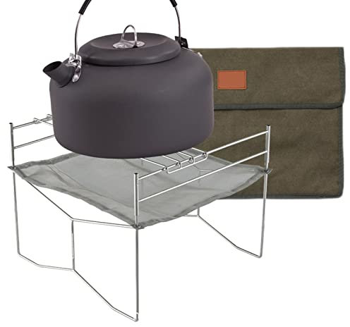 Holzkohlegrill – Barbeque Grill Outdoor Feuerstellen | Tragbarer Holzgrill und Feuerstelle aus Edelstahl für Picknicks, Rucksackreisen, Outdoor