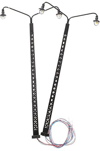 TOKIDNY 2stücke Eisenbahnmodell Für Sandtisch Szene Layout Miniatur Eisenbahnlampe Lichtdekor DIY Mikro Landschaftslicht Haus Zubehör Exquisites Eisenbahnlicht Modell