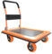 Plattformwagen schwerlast, 500kg Hand-LKW-Schubwagen-Dolly mit 12,7 360-Grad-Drehrädern für Laden und Lagerung 91x60cm, Orange