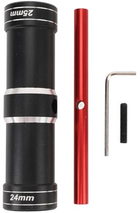 Yuezhongoo RC-Car-Rad-Inbusschlüssel, Aluminiumlegierung, 4,0 mm, 5,5 mm, 24 mm, 25 mm, RC-Sechskant-Adapter, Radschlüssel für Arrma 1/5 RC-Car (Rot)