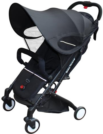 PandaEar Sonnensegel für Kinderwagen & Babyschalen – Universeller Sonnen- & Windschutz mit UPF 40+ – Atmungsaktiver UV-Schutz für Buggy, Kinderwagen & Babywanne – Wasserdicht & Tragbar
