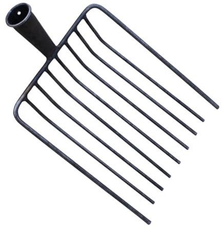 ＡＷＨＡＯ Strumento di Sostituire la Testa, la forchetta da rasatura, la forchetta per Letame agricola, l'accessorio da Giardino per la casa, 9 Denti