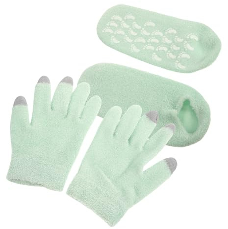 HAPINARY Set Di Guanti Idratanti in Gel Calzini Idratanti Piedi Guanti Da Spa Per Secche Calzini Da Spa Per Piedi Screpolati