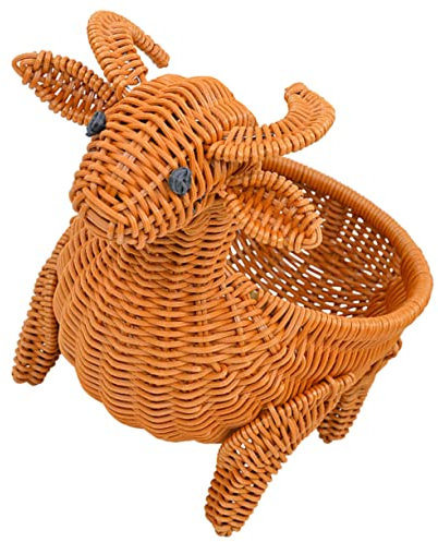 Gatuida Aufbewahrungskorb Aus Rattan Gefälscht Eierkorb Schüssel Halter Regalkorb Apfel Süßigkeiten Behälter Aufbewahrungskorb Aus Weidengeflecht Obst Pp Light Brown Wiederverwendbar