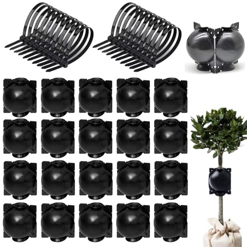 KLLJ Dispositivo de Injerto de Plantas,20pcs Caja de Cultivo de Raíces de Plantas,Dispositivo de Enraizamiento de Injertos de Plantas,Bola de Propagación de Alta Presión para Plantas