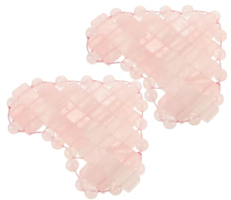 VICASKY Augenmaske aus Rosenquarz Stein Gesichtsmassage-pad Augenmaske für Gesichtsbehandlungen Schlafmaske Reise-schlafmaske Augenabdeckungen für Spa