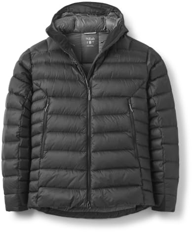 Rab Men's Electron Pro 800-Fill Down Hooded Jacket for Climbing & Mountaineering - Black - Medium