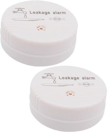 DIYEAH 2pcs Water Leak Detector with Loud Sound Alarm Reliable Water Overflow Alert Sensor for Kitchen Laundry Room Bathroom Basement Easy Installation Moisture Detection System