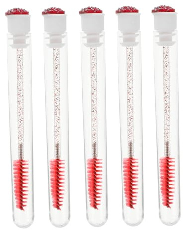 Gatuida Einweg Wimpernbürste 10 Stück Wimpernkamm Tragbar Transparent Mit Glitzer Make up Tool Für Professionelle Anwendung Und Tägliches Augen Make up