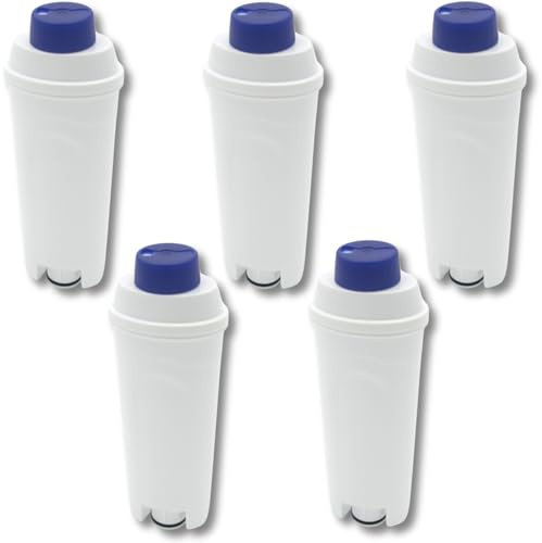 SOS Accessoire Lot de 5 Filtre à eau pour machines à café automatique DeLonghi DLSC002 SER3017 5513292811 ECAM Eletta Dinamica Magnifica ETAM Autentic