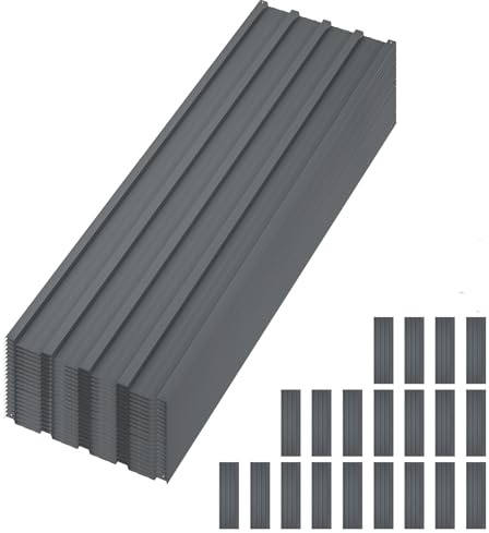 20 Pcs Metal Roofing Panels 60.63×17.78 Inch Corrugated Metal Sheets Galvanized Steel for Industrial Warehouse Roof Construction | Weather Resistant & Easy Install