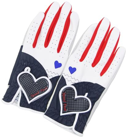 AMISENK Golfhandschuhe Für Links Und Rechtshänder PU Leder Nahezu Wetterfest Flexibel Für Rechts Und Linkshänder Griffhandschuhe Für Präzisen Schwung