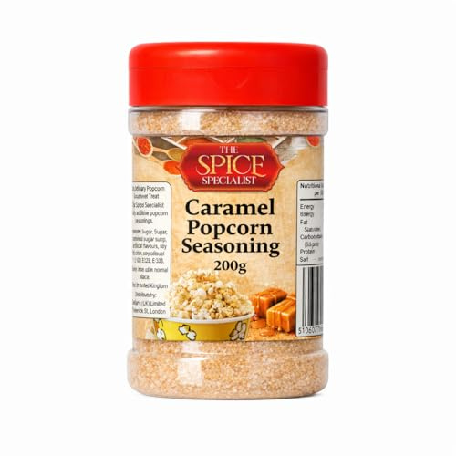 Caramel Popcorn Seasoning 200g – Sweet Gourmet Flavouring – Perfect for Popcorn, Coffee, Desserts & Baking – by The Spice Specialist