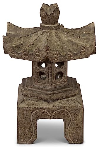 China Furniture Online Chinese Stone Pagoda Lantern, Natural Stone Color