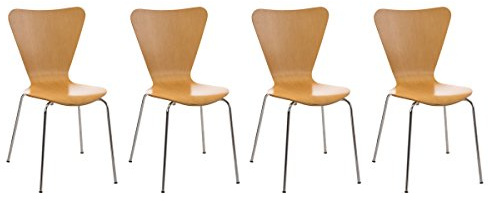 CLP Calisto - 4x Silla de visitante, Color:natura